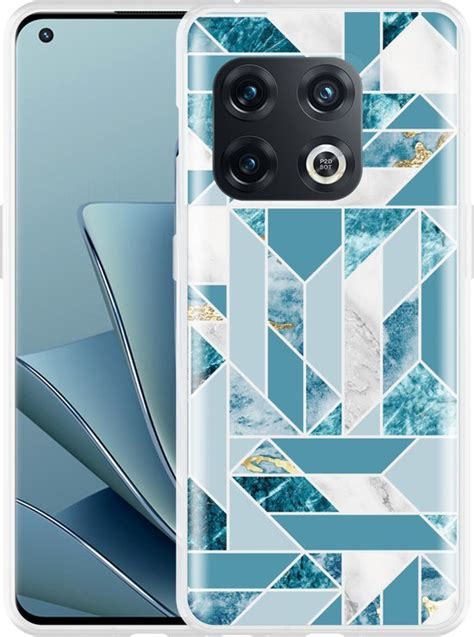 OnePlus 10 Pro Hoesje Blauw Marmer Patroon Designed By Cazy Bol