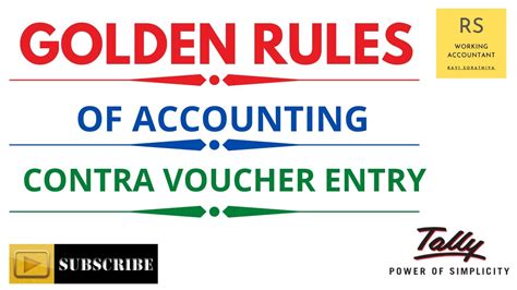 Contra Voucher Entry In Tally Erp Golden Rules Of Accounting