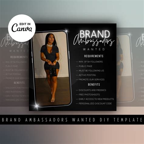 Brand Template For Brand Ambassador Flyer For Hair Nails And Makeup Flyer Brand Ambassador