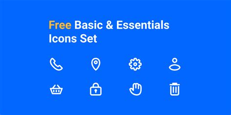 Free Basic Essential Icons Set Figma Community