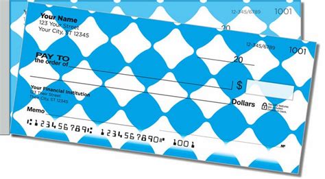 Aqua Blue Bead Side Tear Personal Checks Personal Checks