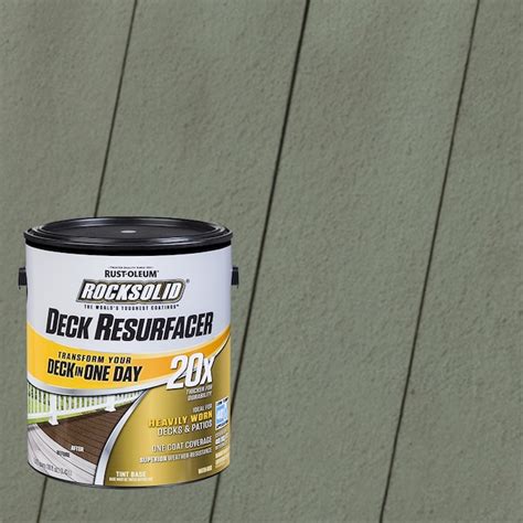 Rust Oleum Rocksolid 20x Deck Resurfacer Pre Tinted Bedrock Solid Exterior Wood Stain And Sealer