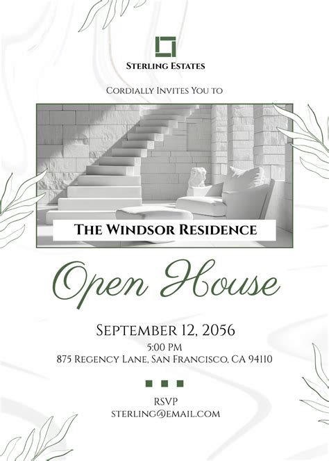 Free Open House Invitation Templates, Editable and Printable