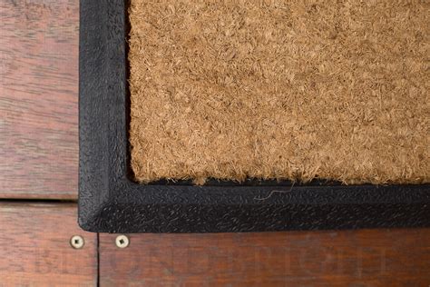 Plain Coir Long Scroll Rubber Double Door Mat X Cm