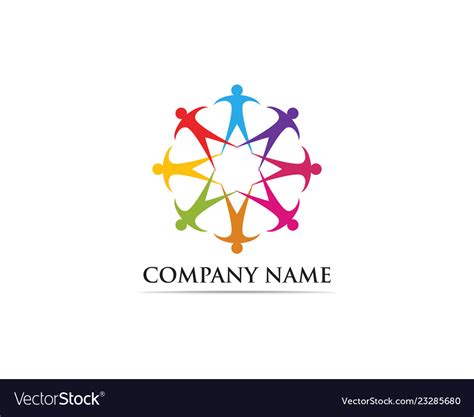 Unity people logo and symbol Royalty Free Vector Image