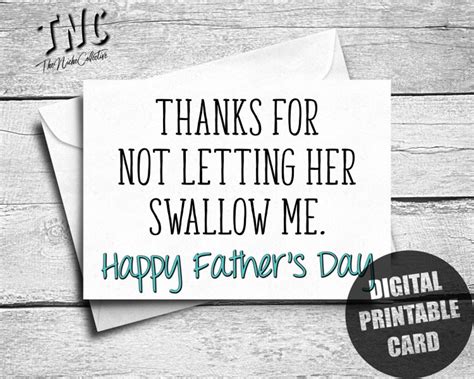 Funny Fathers Day Card Printable Naughty Happy Fathers Day From Daughter Dad Card From Son