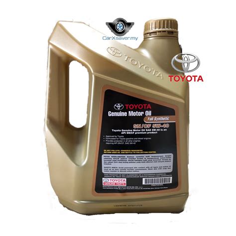 Toyota SN CF 5W 40 Genuine Motor Oil Full Synthetic 4 Litre 2018 NEW