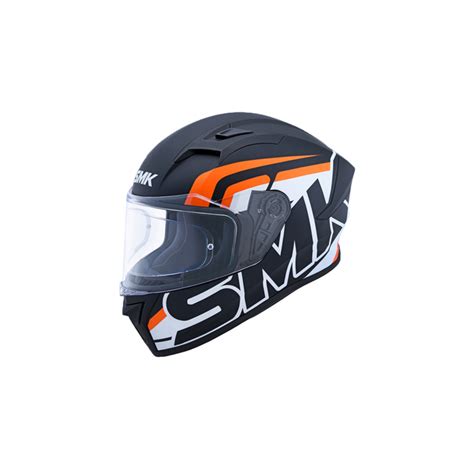 Casco Smk Stellar Stage Negro Naranja Mate Argenmotos