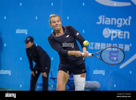 NANCHANG, CHINA - OCTOBER 22, 2023 - Czech player Katerina Siniakova ...