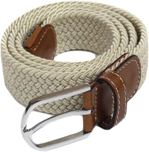 Andongnywell Men Elastic Braided Belt Mens Stretch Woven Belt Casual