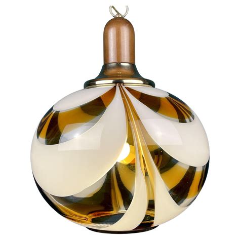 Large Mid Century Italian Murano Glass Globe Pendant At 1stdibs