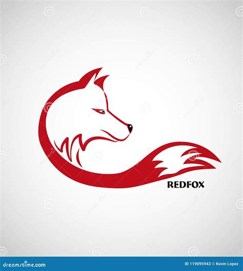 Red Fox Logo Vector Isolated Stock Vector - Illustration of business ...