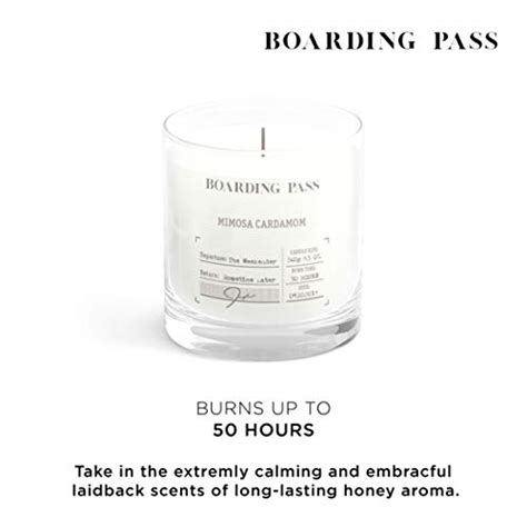 Boarding Pass Soy Candle Burn On The Weekend Honey Fresh Cut Floral