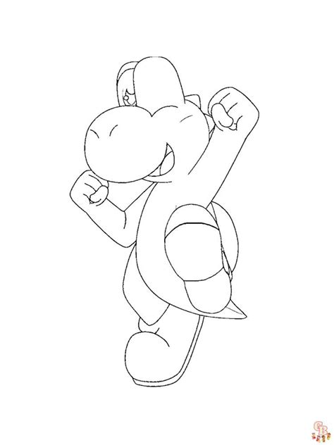 Coloriage Yoshi Dessins Imprimer Pour Les Fans