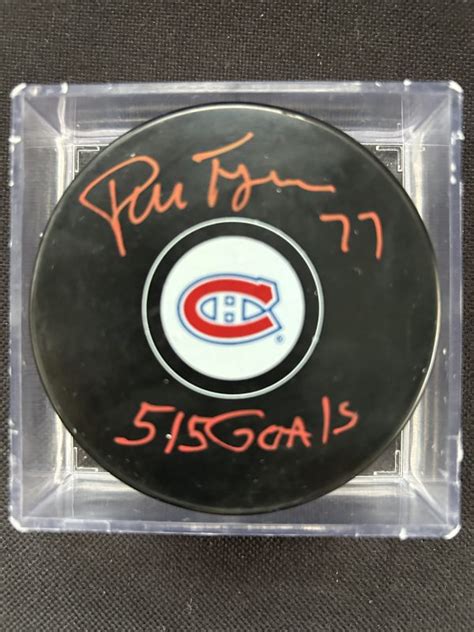 Pierre Turgeon signed hockey puck – Expos Fest