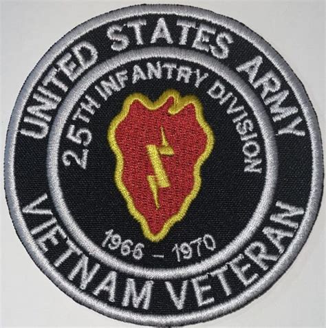 US Army 25th Infantry Division 1966-70 Vietnam Veteran - Decal Patch - Co