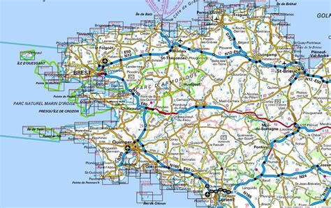 Carte Bretagne Sud ≡ Voyage - Carte - Plan