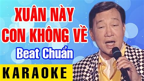 Karaoke Xuân Này Con Không Về Duy Khánh Beat Chuẩn Tone Nam YouTube