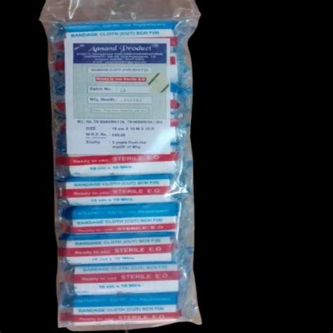 White Cotton Caremedics Sterile Gauze Bandage Size 10cm X 10m15cm X