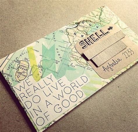 Awesome Map Envelope Inspiration Made By Paperedthoughts