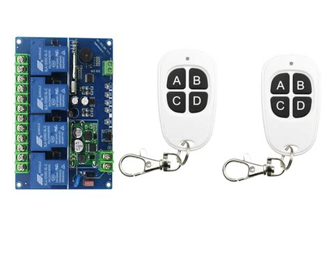 DC 12V 24V 36V 48V 30A 4CH RF Wireless Remote Control Switch Garage