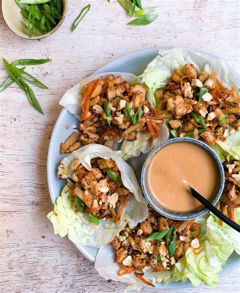 Spicy Thai Chicken Lettuce Wraps Cherry On My Sundae Recipe Thai