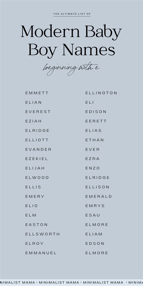 41+ Unique Baby Boy Names Starting with E (Modern & Cute Boy Names List ...