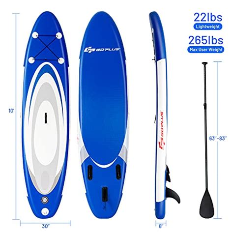 Goplus Tabla De Paddle Surf Inflable Tabla De Sup Con Bolsa De