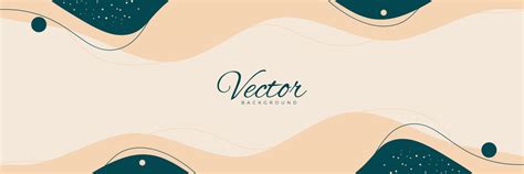 Clean Minimal long vector banner. Abstract creative hand drawn ...