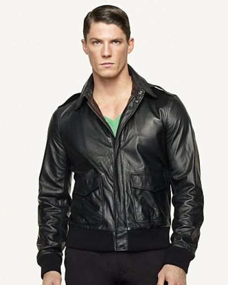 Leather Bomber Jacket - Jackets