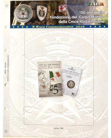 Foglio Euro Commemorativi Coincard Italia Croce Rossa