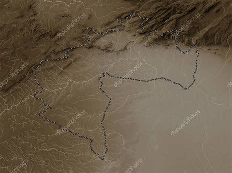 Biskra Provincia De Argelia Mapa De Elevaci N Coloreado En Tonos