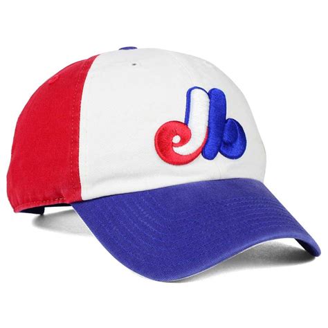 Montreal Expos Mlb Cooperstown Tri Color Clean Up Hat Adjustable