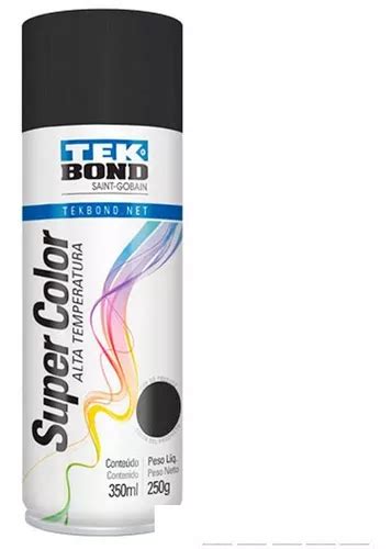 Tinta Spray Tekbond Preto Fosco Alta Temperatura