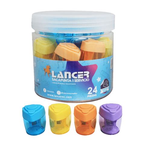 Sacapunta Plástico 1 Servicio Con Deposito Colores Pastel Lancer Cajita