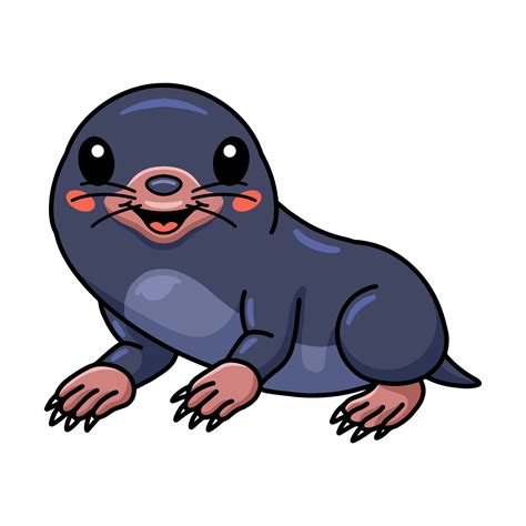 Cute little mole cartoon character 13548504 Vector Art at Vecteezy