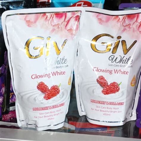 Jual GIV White 450ml Body Wash Glowing White Mulberry Collagen