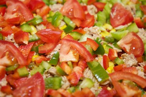 Tuna And Vegetable Topping For Pizza Free Image Download