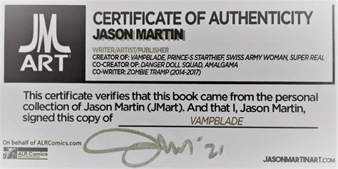 Vampblade Season Cvr F Martin Risque Signed By Jason Martin