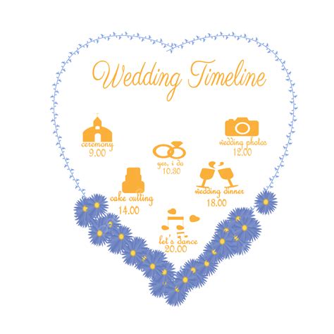 Wedding Timeline Vector Png Images Wedding Timeline Template 9 Frame