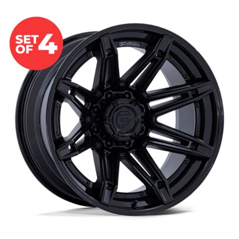 Set Of 4 Fuel 1PC FC401 BRAWL Wheels 22x10 6x135 18 Mm Black Rims 22