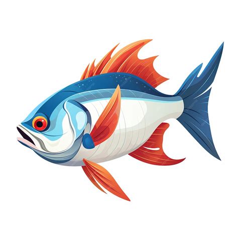 Premium Vector | Gymnocorymbus ternetzi color cod fish clip art clown fish vector black and ...