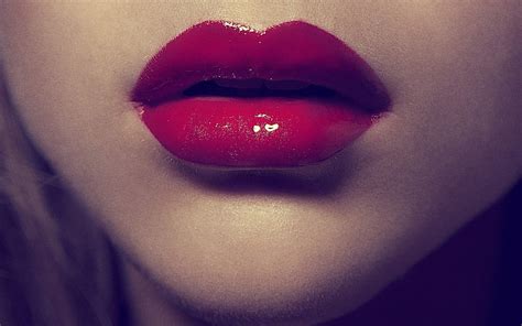 Hd Wallpaper Closeup Mouths Red Lipstick Women Human Lips Make Up