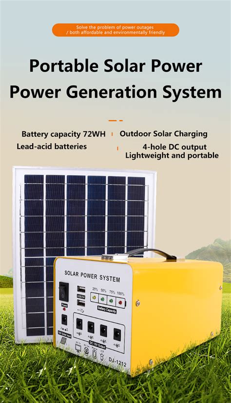 Solar Generator Portable Power Charging Station Lighting Portable Power