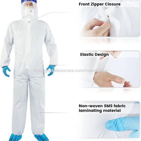 Disposable Protective Coverall Wear Medical Hospital Lab Use PP PE SMS