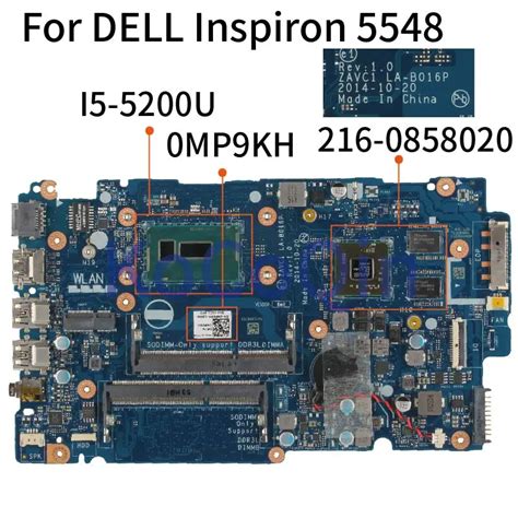 Laptop Motherboard For DELL Inspiron 5548 I5 5200U Notebook Mainboard