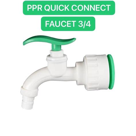 PPR QUICK CONNECTOR 1 2 3 4 1 HOT MELT FREE HOT COLD WATER PIPE PPR FITTINGS Shopee