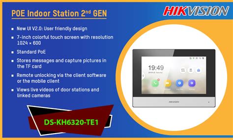 DS-KH6320-TE1 - Best Hikvision POE Indoor Station in Sri Lanka