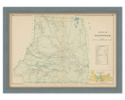 WESTFIELD, Massachusetts 1894 Map - Replica or Genuine ORIGINAL