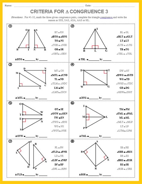 Criteria for Triangle Congruence 2-3 - Dr. Petti's PAULDING COUNTY HIGH ...